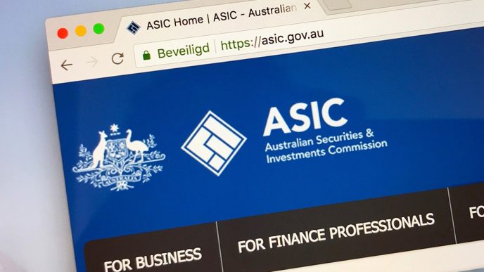 ASIC website browser image