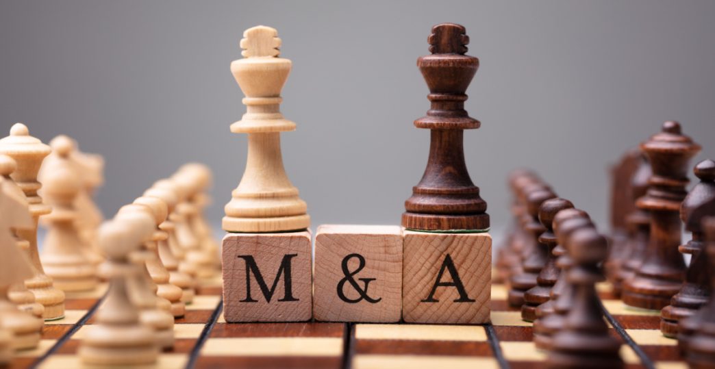 Mergers and acquisitions chess pieces