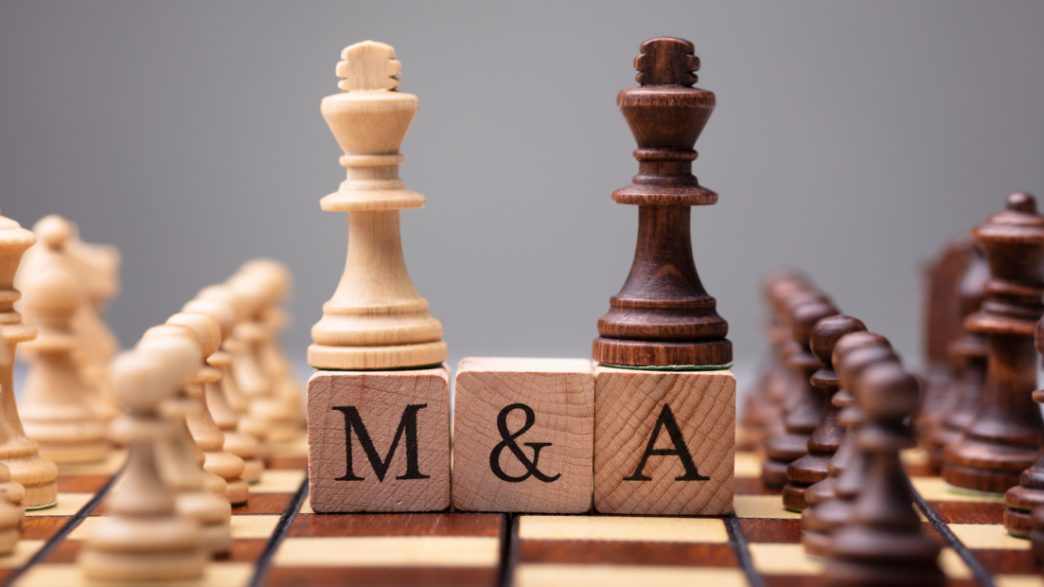 Mergers and acquisitions chess pieces